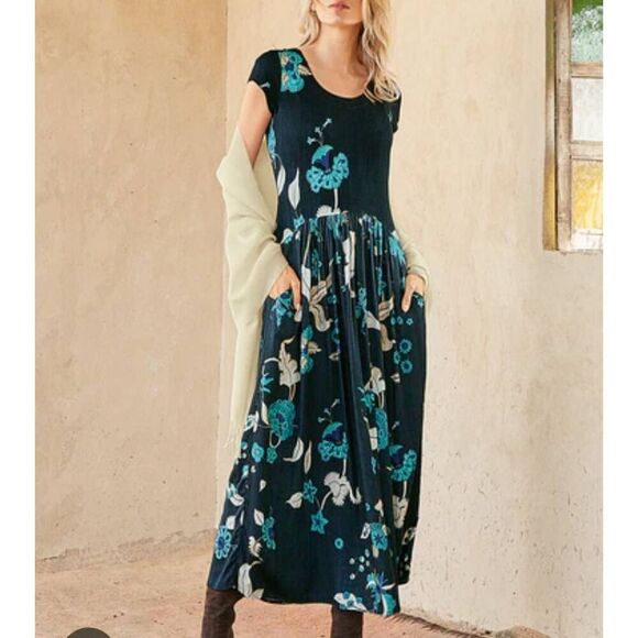 Peruvian Connection Moonflower midi dress sz Small - Picture 1 of 4